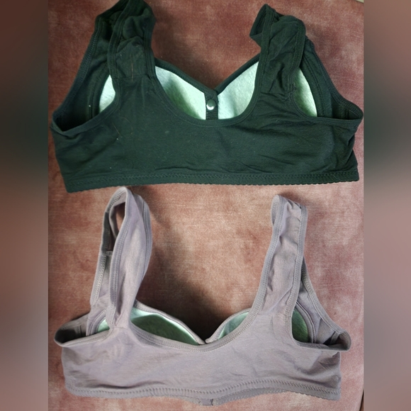 Floral Black Cotton Front Closure Bra - Picture 3 of 10